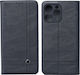 TelForceOne Smart Seam Back Cover Silicone / Synthetic Leather Black (Galaxy A16)