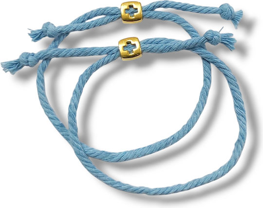 The Art of Beading Christening Charm Bracelet Light Blue 50pcs