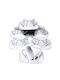 Galifas Set Tassen Tee aus Porzellan Weiß 200ml 6Stück