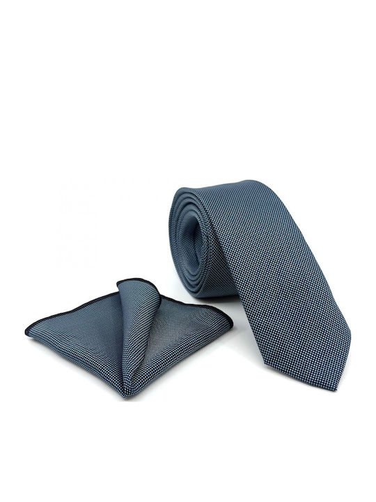 Legend Accessories Σετ Ανδρικής Γραβάτας με Σχέδια σε Μπλε Χρώμα