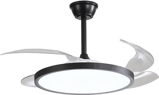 Optonica Ventilator De Tavan 107cm Cu Lentile De Mărire Negru