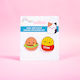 Squishmallows Pin Badges Carl & Floyd 1.5 Inches