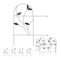 Dekorative Gartenpfähle 5 Stück aus Stahl 61,5 x 250 x 0,4 cm Dekorative Gartenpfähle 5 Stück aus Stahl 61,5 x 250 x 0,4 cm