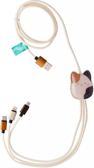 Lazerbuilt Geflochten USB zu Micro-USB / Typ-C,TC-TC / Blitzschlag Kabel 2A Gray 1.2m