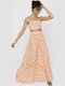 Linen Maxi Skirt Floral Floral