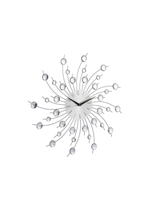Wall Clock Silver Dimensions 50 X 50 X 4 Cm Relaxdays
