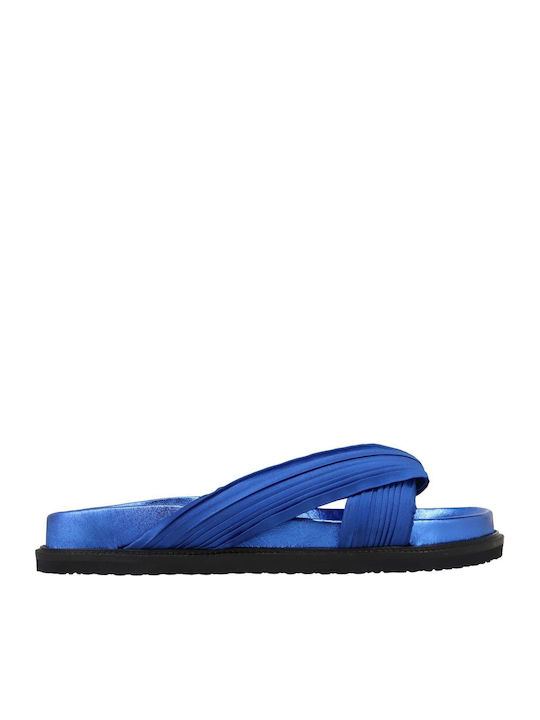 Kalogirou Flache Sandalen für Damen in Blau Farbe