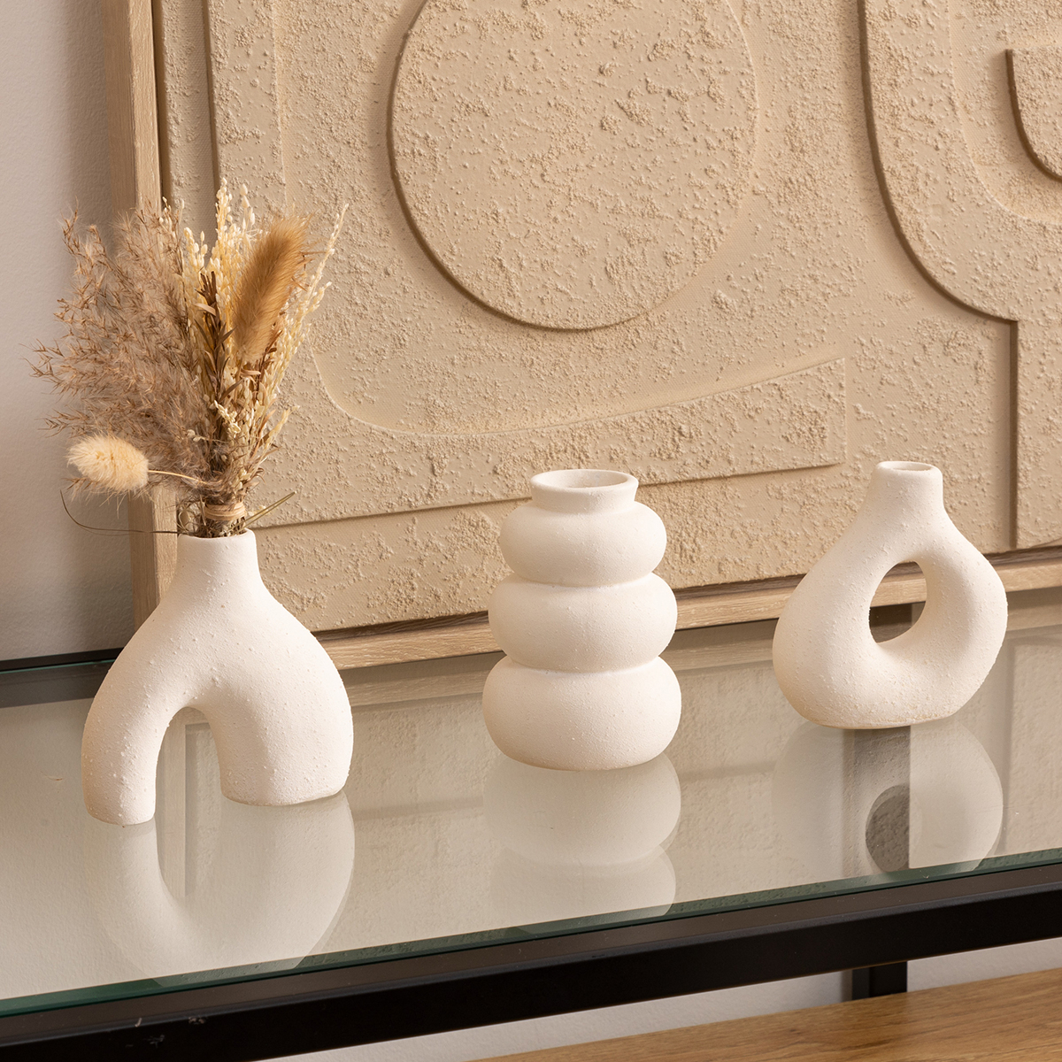 Vază Decorativă Ceramică Lora Ecru 206567 3buc | Skroutz Romania