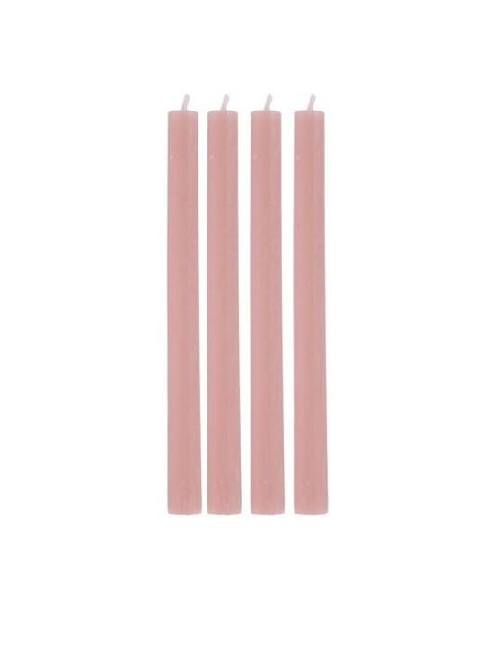 Arti Casa Decorative Candle Taper Pink 25cm 4 Pieces