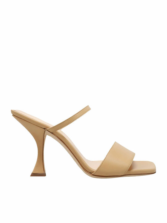 Leder Sandalen Beige