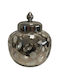 Galifas Φοντανιέρα Glas mit Deckel 27x23cm Silber