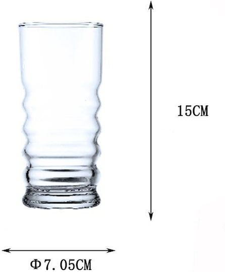 Galifas Set of Glasses Water made of Glass 365ml 6pcs