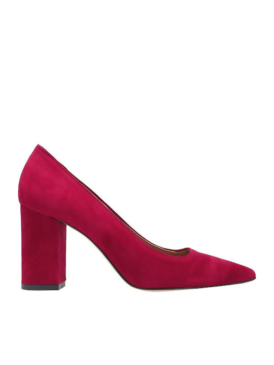 Suede Burgundy High Heels