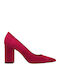 Suede Burgundy High Heels