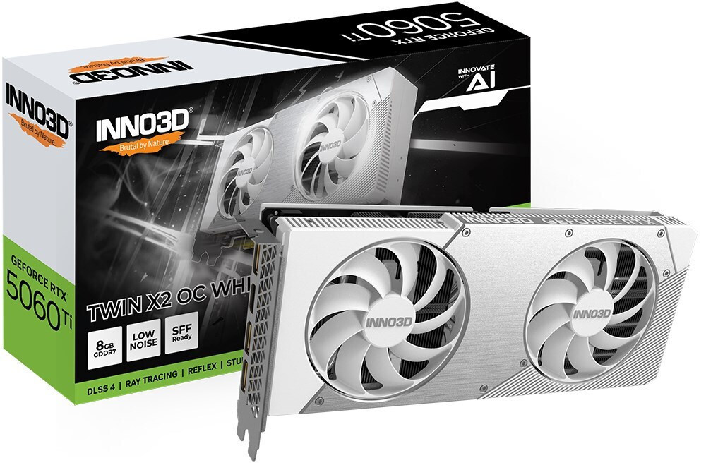Inno 3D GeForce RTX 5060 Ti 8GB GDDR7 Twin X2 OC White Κάρτα Γραφικών