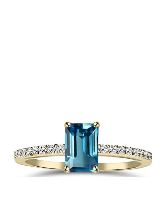 Chrilia Single Stone from Gold 9K