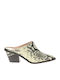 Mules με Χοντρό Ψηλό Τακούνι Animal Print