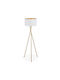 Relaxdays Lampa de podea Î149cm. cu Soclu pentru Bec E27 Alb