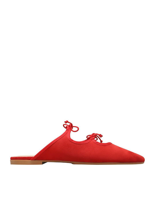 Corina Flach Mules in Rot Farbe