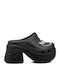 Mules with Heel in Black Color