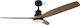 Gruppe 52-11093DC Ανεμιστήρας Οροφής 132cm με Φως Καφέ / Μαύρος