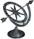 Decor de Grădină Antic Ceas Solar Cifre Romane 1-6 Busolă Fontă 27 X 26 X 18 Cm