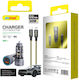 Andowl Q-dc50b Car Charger with Ports: 1xUSB 1xType-C with Cable Type-C
