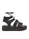 Women's Flat Sandals Flatforms in Black Color