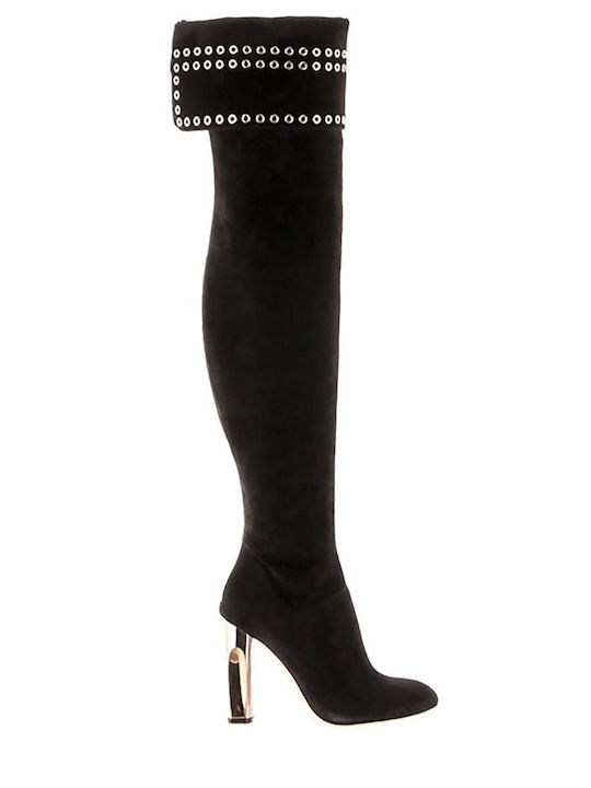 Wildleder Damenstiefel Schwarz