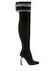 Wildleder Damenstiefel Schwarz