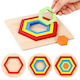 Holz Kinderpuzzle 3D Geometrisch