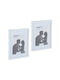 Set 2 rame foto dimensiuni 17,5 x 14 x 9,5 cm alb Relaxdays