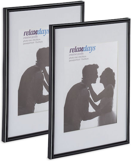 Set 2 Photo Frames 20x30 Cm Black Relaxdays Set 2 Photo Frames 20x30 Cm Black Relaxdays