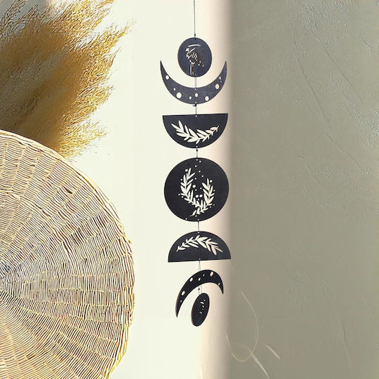 Boho Wooden Moon Hanging Garland Wall Decoration