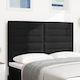 vidaXL LED Bed Headboard Wooden Black 160x128 cm