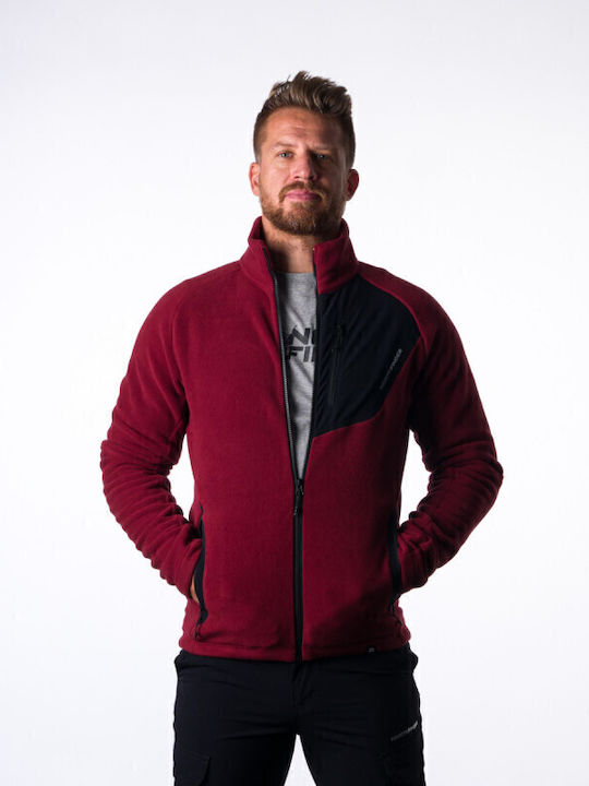 Northfinder Ανδρική Ζακέτα Fleece Κόκκινη