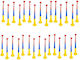 Set 30 Tricolor Vuvuzelas Stadium Horns Parties Events