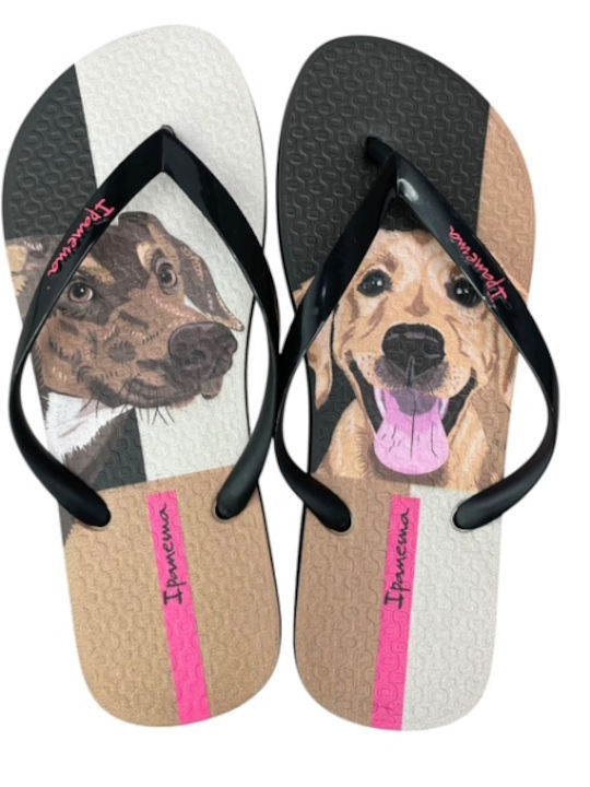 Ipanema Love Pets Flip Flops in Black Colour