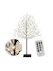 cu lumină LED Decorațiune de Crăciun Metalic Brad Cireșe Aspect natural 220cm. Exterior Burgundy