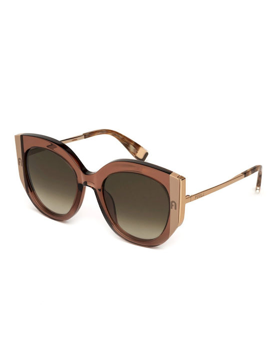 Furla Sonnenbrillen Braun mit Mixed Gestell