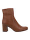 Leder Stiefeletten Damen Tabac Braun