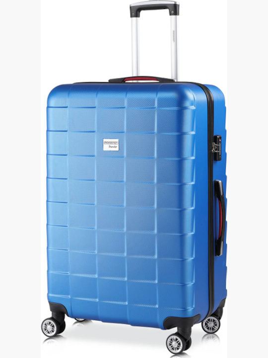 Troler mare pentru avion Monzana Exopack 76 X 51 X 30 cm 4 roți rotație 360 ABS albastru Troler mare pentru avion Monzana Exopack 76 X 51 X 30 cm 4 roți rotație 360 ABS albastru