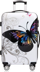 Troler mediu pentru avion Monzana Butterfly 68x43x27 cm 4 roți rotație 360 de grade policarbonat multicolor
