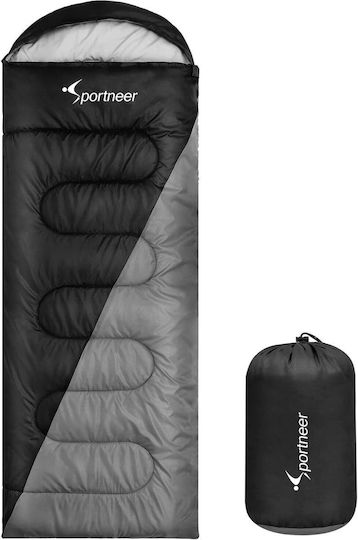 Sportneer Sac de dormit Single Black Grey