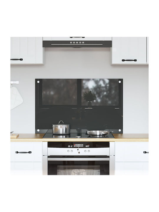 vidaXL Spătar Rectangular din Sticlă Gri Închis 80x50x0.6cm 42001242
