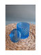 Glass Sweet Jar with Lid Blue 8.5x14cm