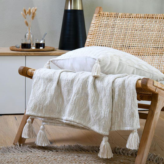 Douceur d'Intérieur Одеяло За Канапе 125x150см Бяло