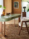 Schreibtisch Holz Grün 160x76.5x80cm
