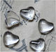 Set de 6 bucăți inimi din sticlă transparentă 12mm