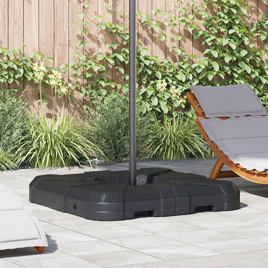 vidaXL Umbrella Base Water - Sand Plastic Square Beige